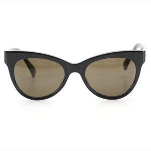 Norma Kamali Kamalikulture Square Cat Sunglasses in Black with Case